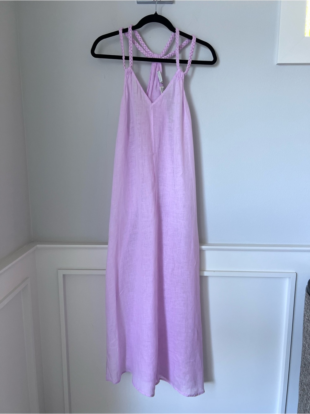 Lavender Braided-Strap swim up cover Dress - Women xL